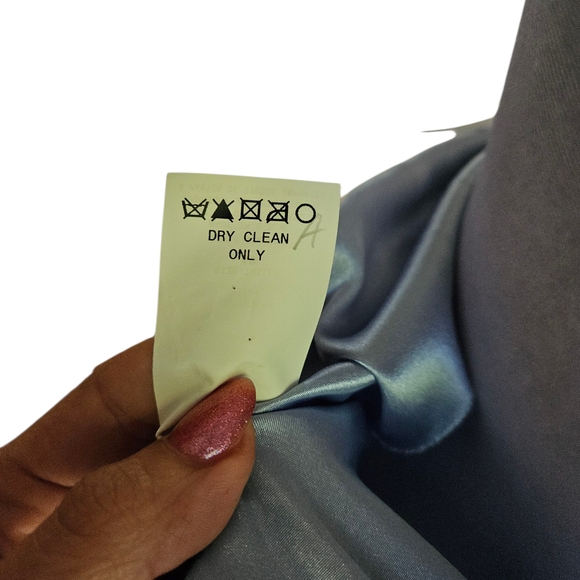 Allen B. By Allen Schwartz Light Blue Formal Maxi Dress Size 10 Petite - Picture 8 of 8